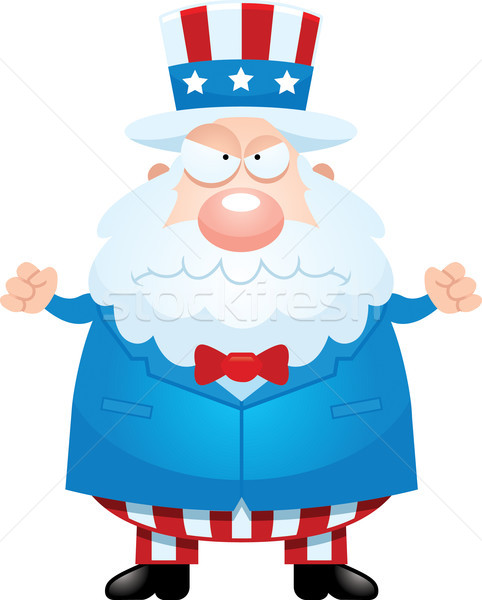 Angry Cartoon Uncle Sam Stock photo © cthoman