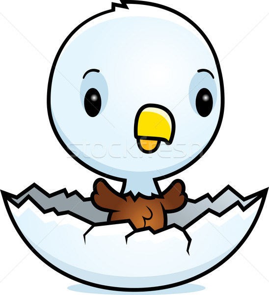 Cartoon Baby Eagle Hatching Stock photo © cthoman