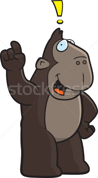 Emberszabású majom ötlet boldog rajz mosolyog Stock fotó © cthoman