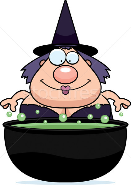 Stock photo: Cartoon Witch Cauldron
