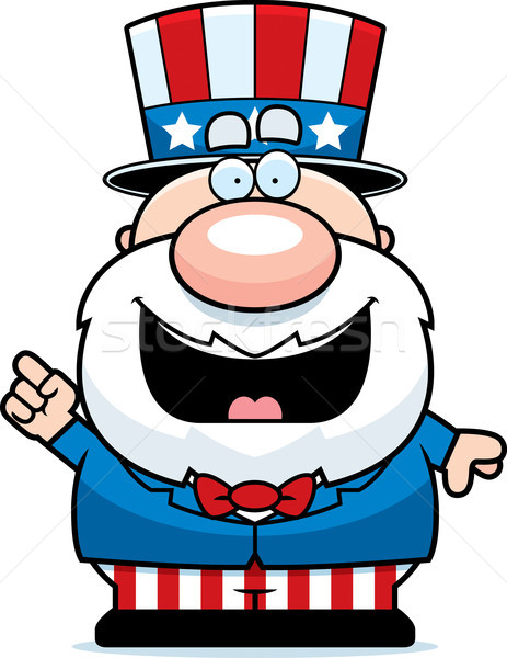 Karikatur patriot Idee Illustration patriotischen Mann Stock foto © cthoman