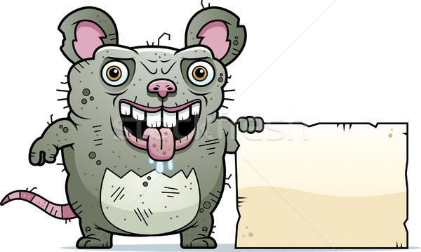 Ugly Rat Sign Stock photo © cthoman