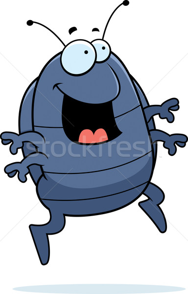 Pil bug springen gelukkig cartoon glimlachend Stockfoto © cthoman