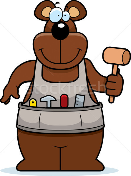Cartoon Woodworking Bear Stock photo © cthoman