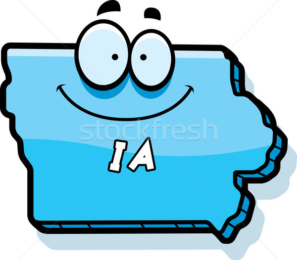 Cartoon Iowa illustrazione sorridere grafica america Foto d'archivio © cthoman