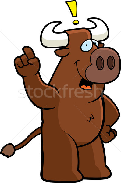 Bull idée heureux cartoon parler animaux Photo stock © cthoman