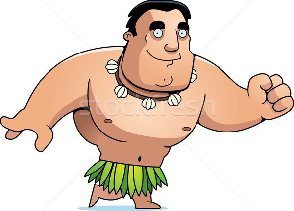 Desen animat mers om zâmbitor iarbă tropical Imagine de stoc © cthoman