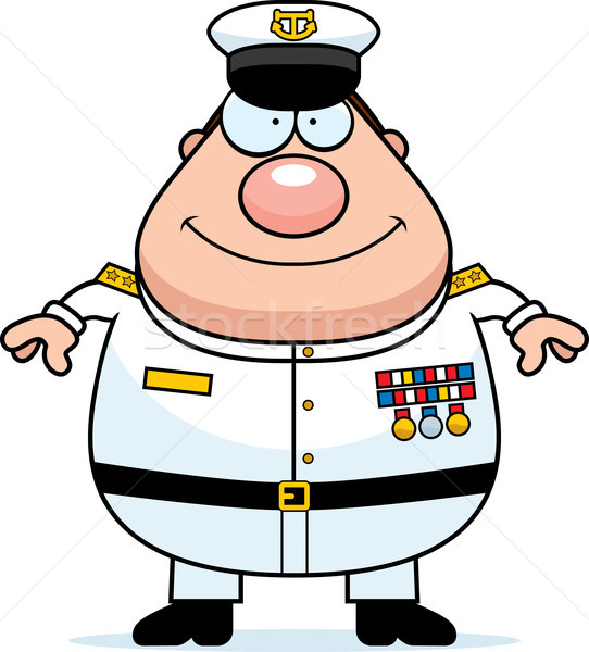 Happy Cartoon Navy Admiral Stock photo © cthoman