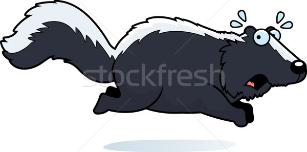 Cartoon Skunk Running Away Stock photo © cthoman