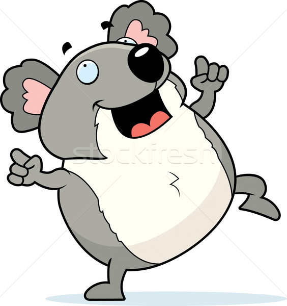 Foto stock: Koala · baile · feliz · Cartoon · sonriendo