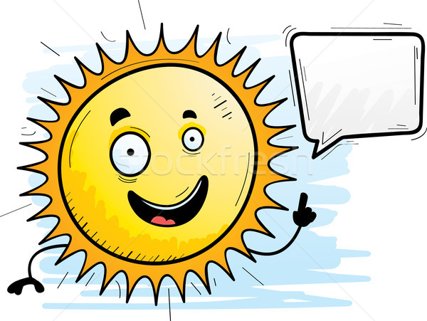 Cartoon солнце говорить иллюстрация улыбаясь графических Сток-фото © cthoman