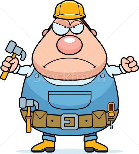 Stock photo: Angry Handyman