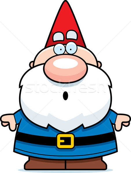 Cartoon étonné gnome illustration regarder homme [[stock_photo]] © cthoman