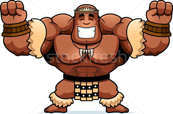 Cartoon guerrier célébrer illustration hommes personne [[stock_photo]] © cthoman