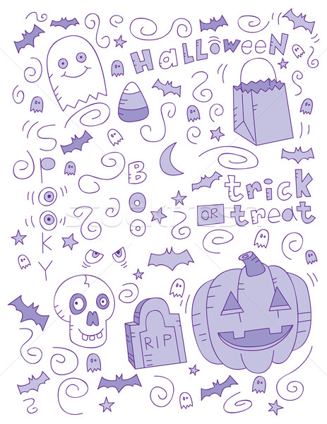 Halloween Doodle Stock photo © cthoman