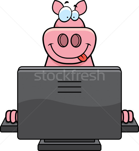 Pig Computer Stock photo © cthoman