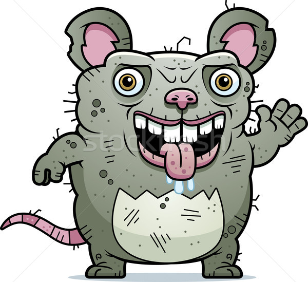 Brzydkie szczur cartoon ilustracja myszą Zdjęcia stock © cthoman