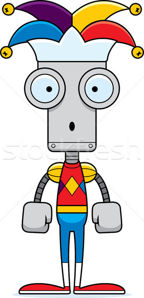 Cartoon verwonderd robot naar Stockfoto © cthoman