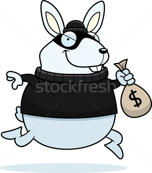 Cartoon Rabbit Burglar Stock photo © cthoman