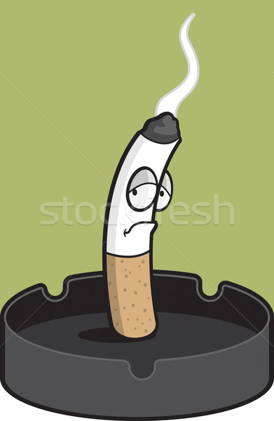 Cigarro fumador desenho animado cinzeiro Foto stock © cthoman