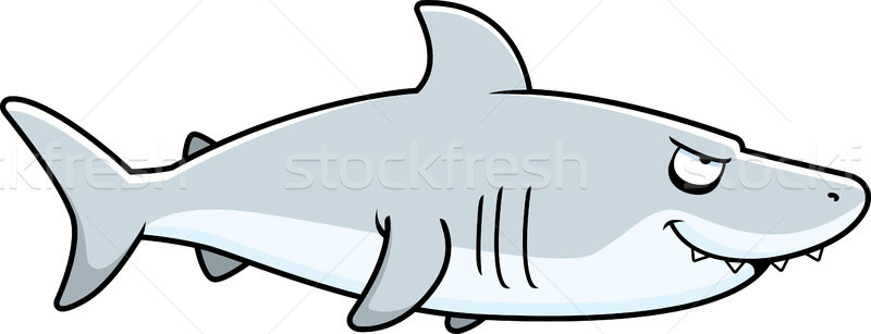 Stock photo: Cartoon Shark Profile