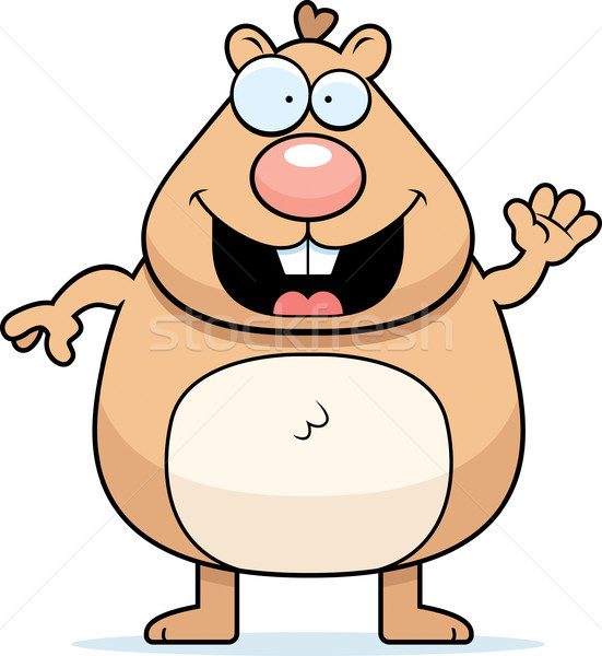 Cartoon hamster illustration souriant Photo stock © cthoman