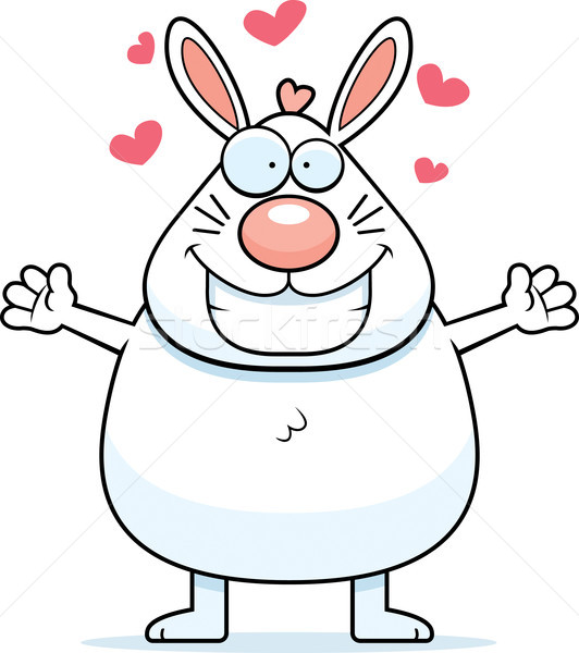 Conejo abrazo feliz Cartoon listo dar Foto stock © cthoman