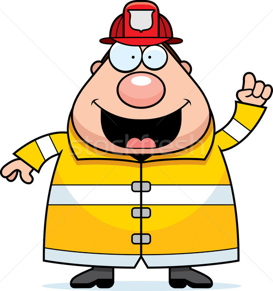 Cartoon Fireman Idea Stock photo © cthoman