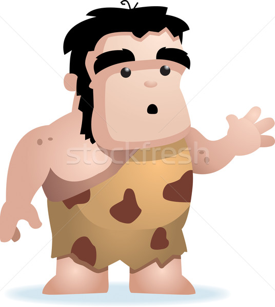 Caveman desen animat animal piele Imagine de stoc © cthoman