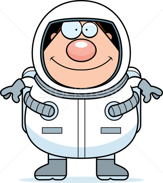Cartoon астронавт улыбаясь Постоянный счастливым графических Сток-фото © cthoman