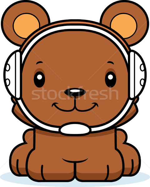 Cartoon sorridere wrestler orso felice Foto d'archivio © cthoman