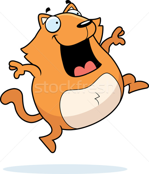 商业照片: 猫· 跳跃 · 快乐 · 漫画 · 微笑