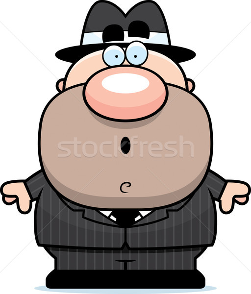 Surprised Cartoon Mobster Stock photo © cthoman