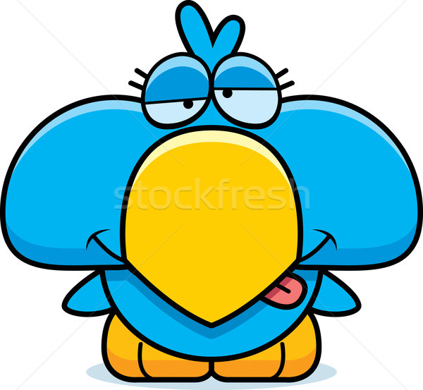 Cartoon Goofy Blue Bird Stock photo © cthoman