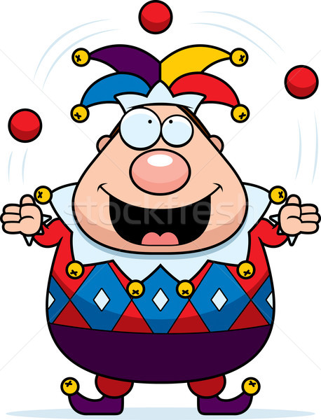 Cartoon Jester Juggling Stock photo © cthoman