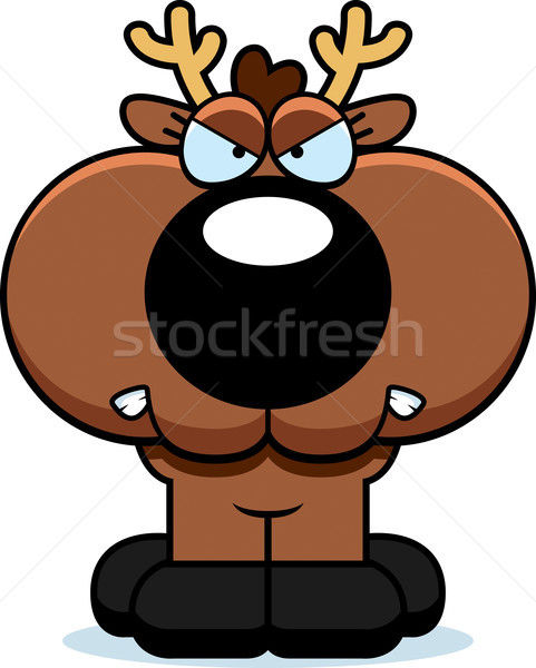 Stock photo: Cartoon Deer Mad