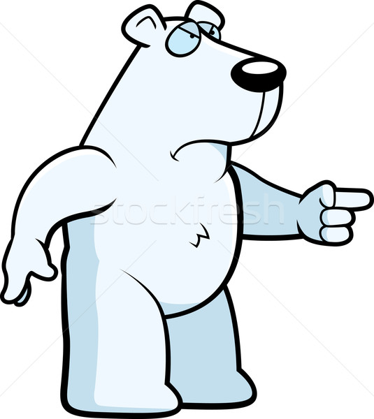 öfkeli kutup ayısı karikatür hayvan Stok fotoğraf © cthoman