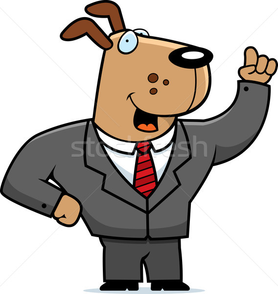 собака бизнесмен счастливым Cartoon Идея бизнеса Сток-фото © cthoman