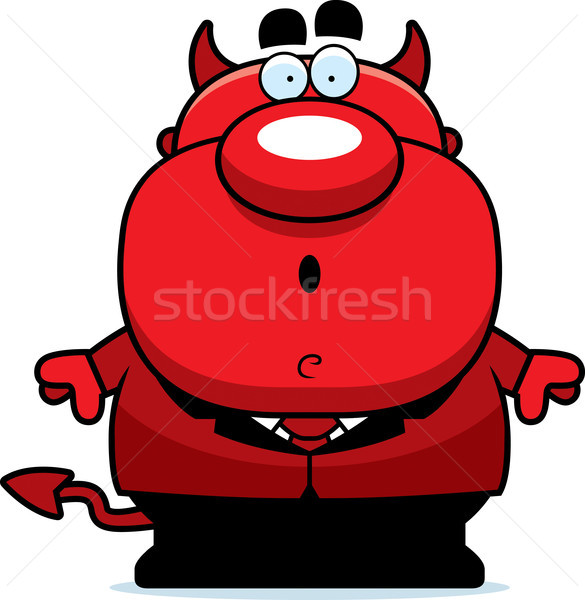 Surprised Cartoon Devil Stock photo © cthoman