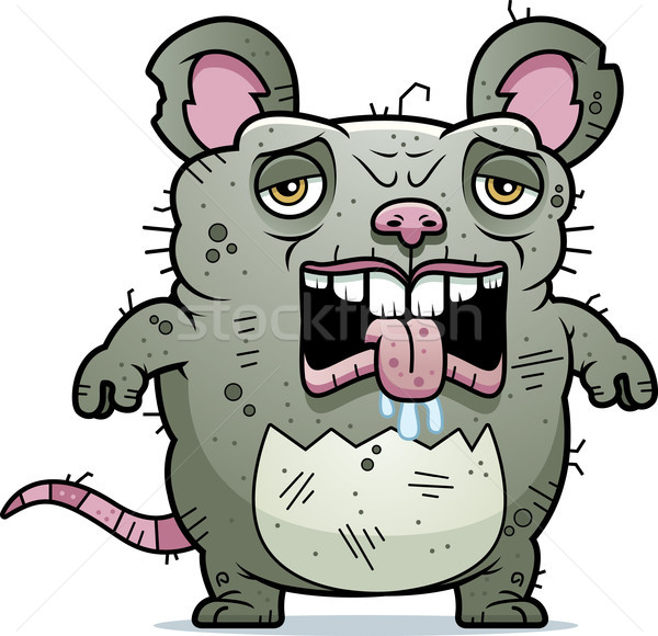 Fatigué laide rat cartoon illustration regarder Photo stock © cthoman
