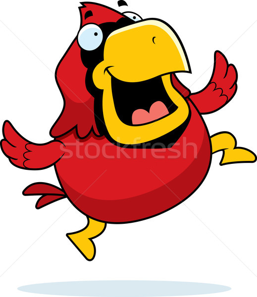 Cartoon Cardinal Jumping Stock photo © cthoman