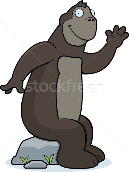Stock photo: Gorilla Sitting