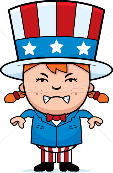 Angry Patriotic Child Stock photo © cthoman