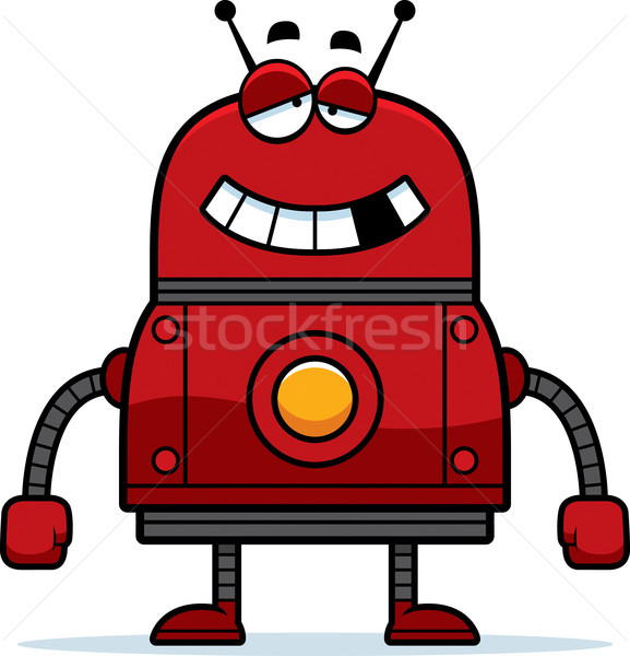 Rood robot cartoon illustratie machine gebroken Stockfoto © cthoman
