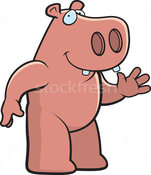 Hippo Waving Stock photo © cthoman