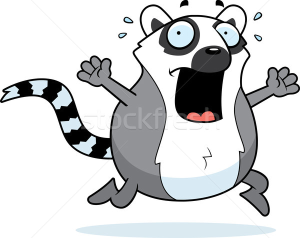 Cartoon Lemur Panic Stock photo © cthoman