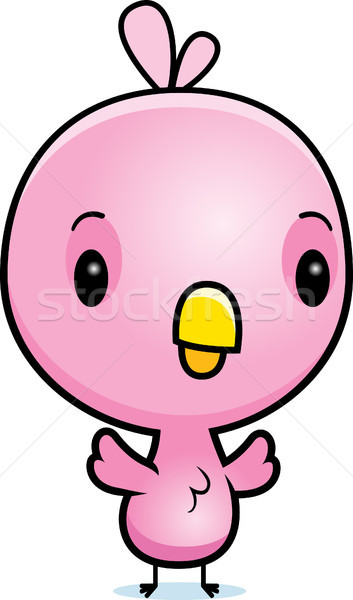 Rajz baba rózsaszín madár illusztráció áll Stock fotó © cthoman