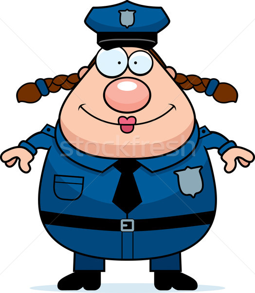 Stock photo: Smiling Police Woman