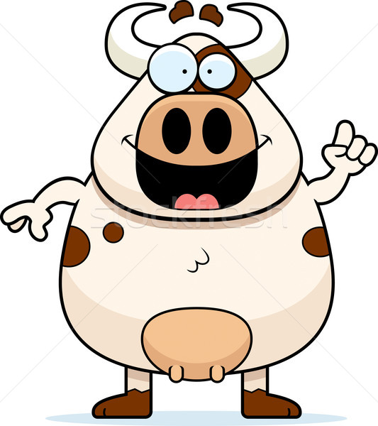Vacă idee fericit desen animat animal Imagine de stoc © cthoman