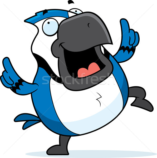 Cartoon Blue Jay Dancing Stock photo © cthoman